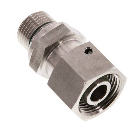 12S & G3/8'' Stainless Steel Straight Swivel with Male Threads 630 bar FKM O-ring Sealing Cone Adjustable ISO 8434-1