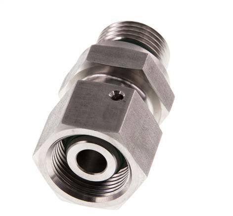 14S & G1/2'' Stainless Steel Straight Swivel with Male Threads 630 bar FKM O-ring Sealing Cone Adjustable ISO 8434-1