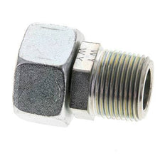 22L & 3/4'' NPT Zink plated Steel Straight Swivel with Male Threads 160 bar Adjustable ISO 8434-1