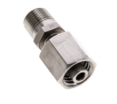 6L & 1/8'' NPT Stainless Steel Straight Swivel with Male Threads 315 bar Adjustable ISO 8434-1