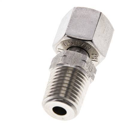 8L & 1/4'' NPT Stainless Steel Straight Swivel with Male Threads 315 bar Adjustable ISO 8434-1