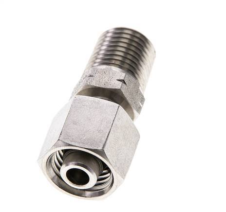 8L & 1/4'' NPT Stainless Steel Straight Swivel with Male Threads 315 bar Adjustable ISO 8434-1