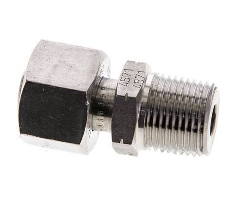 12L & 3/8'' NPT Stainless Steel Straight Swivel with Male Threads 315 bar Adjustable ISO 8434-1