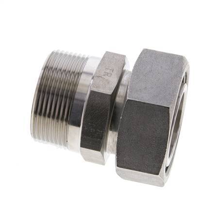 42L & 1-1/2'' NPT Stainless Steel Straight Swivel with Male Threads 160 bar Adjustable ISO 8434-1
