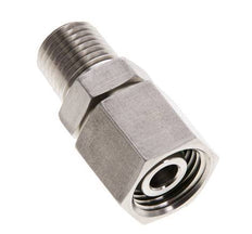10L & 1/4'' NPT Stainless Steel Straight Swivel with Male Threads 315 bar FKM O-ring Sealing Cone Adjustable ISO 8434-1