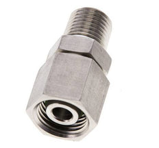 10L & 1/4'' NPT Stainless Steel Straight Swivel with Male Threads 315 bar FKM O-ring Sealing Cone Adjustable ISO 8434-1