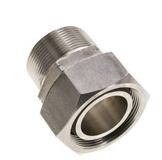 42L & 1-1/2'' NPT Stainless Steel Straight Swivel with Male Threads 160 bar FKM O-ring Sealing Cone Adjustable ISO 8434-1