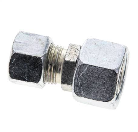 12L & 15L Zink plated Steel Straight Cutting Fitting with Swivel 315 bar NBR O-ring Sealing Cone ISO 8434-1