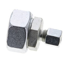 8L & 28L Zink plated Steel Straight Cutting Fitting with Swivel 160 bar NBR O-ring Sealing Cone ISO 8434-1