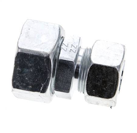18L & 28L Zink plated Steel Straight Cutting Fitting with Swivel 160 bar NBR O-ring Sealing Cone ISO 8434-1