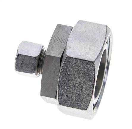 12L & 42L Zink plated Steel Straight Cutting Fitting with Swivel 160 bar NBR O-ring Sealing Cone ISO 8434-1