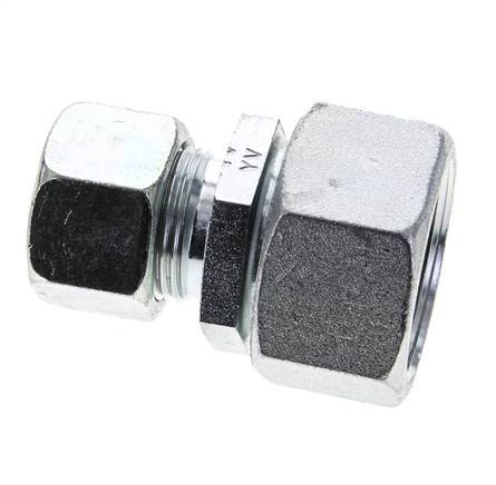 20S & 30S Zink plated Steel Straight Cutting Fitting with Swivel 400 bar NBR O-ring Sealing Cone ISO 8434-1