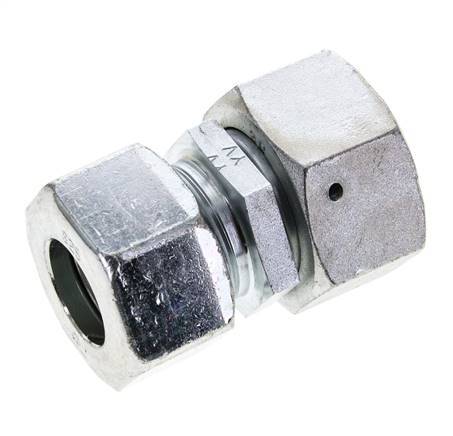 25S & 30S Zink plated Steel Straight Cutting Fitting with Swivel 400 bar NBR O-ring Sealing Cone ISO 8434-1