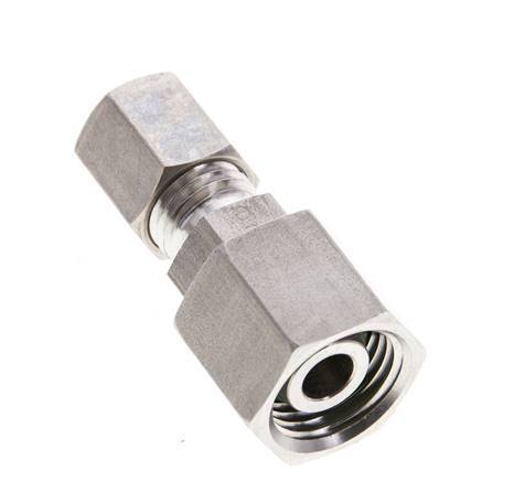 6L & 10L Stainless Steel Straight Compression Fitting with Swivel 315 bar FKM O-ring Sealing Cone ISO 8434-1