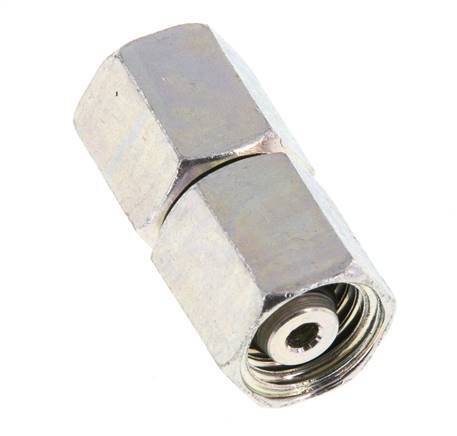 6L Zink plated Steel Straight with Swivel 315 bar NBR O-ring Sealing Cone ISO 8434-1