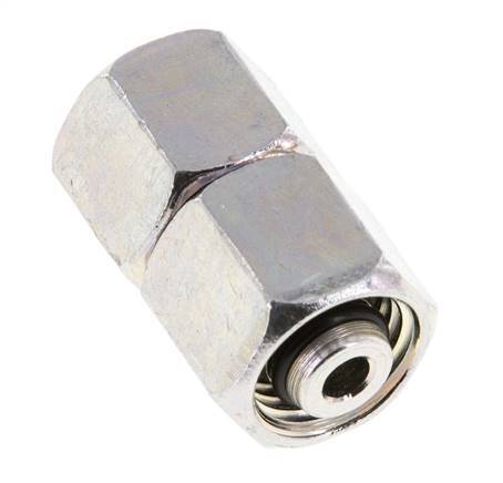8L Zink plated Steel Straight with Swivel 315 bar NBR O-ring Sealing Cone ISO 8434-1