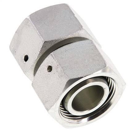 22L Zink plated Steel Straight with Swivel 160 bar NBR O-ring Sealing Cone ISO 8434-1