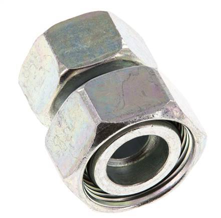 22L & 28L Zink plated Steel Straight with Swivel 160 bar NBR O-ring Sealing Cone ISO 8434-1