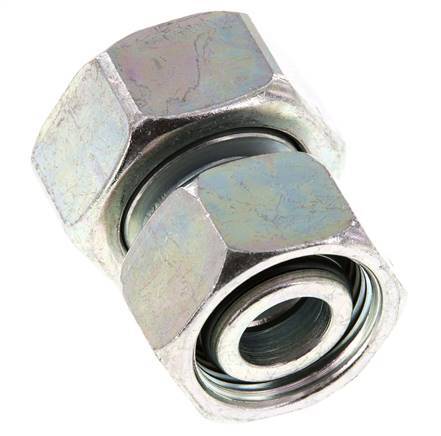 22L & 28L Zink plated Steel Straight with Swivel 160 bar NBR O-ring Sealing Cone ISO 8434-1