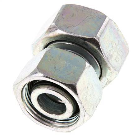 22L & 28L Zink plated Steel Straight with Swivel 160 bar NBR O-ring Sealing Cone ISO 8434-1