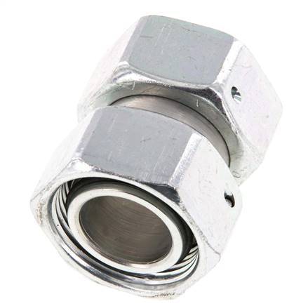 28L Zink plated Steel Straight with Swivel 160 bar NBR O-ring Sealing Cone ISO 8434-1