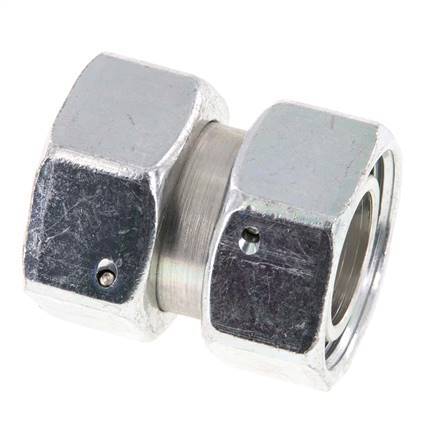 28L Zink plated Steel Straight with Swivel 160 bar NBR O-ring Sealing Cone ISO 8434-1