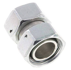 28L Zink plated Steel Straight with Swivel 160 bar NBR O-ring Sealing Cone ISO 8434-1