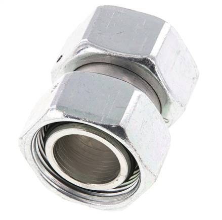 28L Zink plated Steel Straight with Swivel 160 bar NBR O-ring Sealing Cone ISO 8434-1