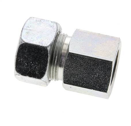 18L & M22x1.5 Zink plated Steel Straight Cutting Fitting with Female Threads 315 bar ISO 8434-1