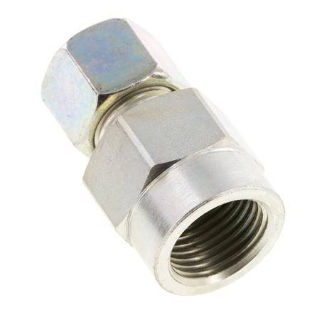10S & G1/2'' Zink plated Steel Straight Cutting Fitting with Female Threads for Pressure Gauges 630 bar ISO 8434-1