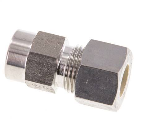 12L & G1/4'' Stainless Steel Straight Compression Fitting with Female Threads for Pressure Gauges 315 bar ISO 8434-1