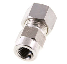 12L & G1/4'' Stainless Steel Straight Compression Fitting with Female Threads for Pressure Gauges 315 bar ISO 8434-1
