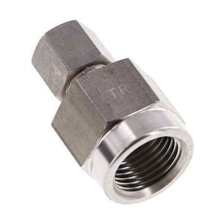 6S & G1/2'' Stainless Steel Straight Compression Fitting with Female Threads for Pressure Gauges 500 bar ISO 8434-1