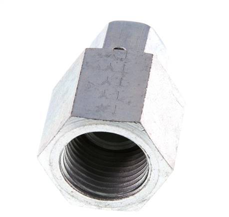 6S & G1/2'' Zink plated Steel Straight Swivel with Female Threads for Pressure Gauges 630 bar NBR Sealing Cone ISO 8434-1