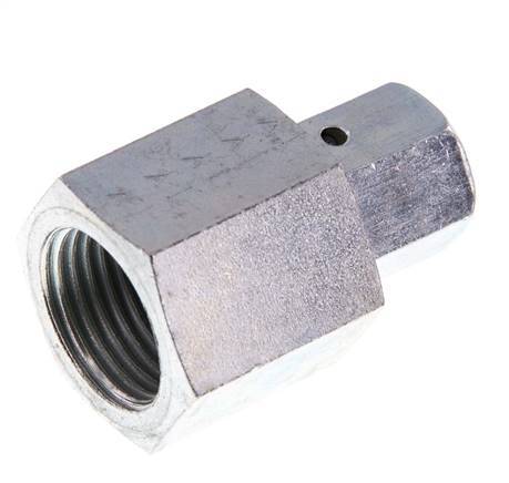 6S & G1/2'' Zink plated Steel Straight Swivel with Female Threads for Pressure Gauges 630 bar NBR Sealing Cone ISO 8434-1