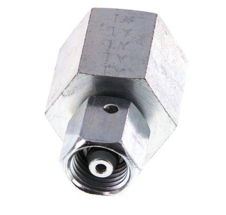 6S & G1/2'' Zink plated Steel Straight Swivel with Female Threads for Pressure Gauges 630 bar NBR Sealing Cone ISO 8434-1