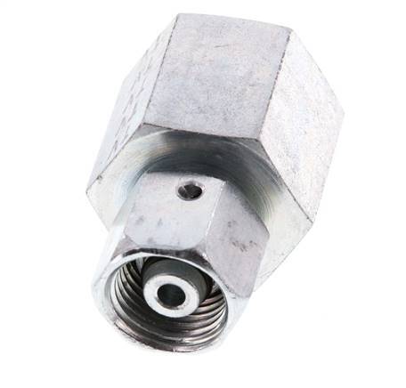 8S & G1/2'' Zink plated Steel Straight Swivel with Female Threads for Pressure Gauges 630 bar NBR Sealing Cone ISO 8434-1