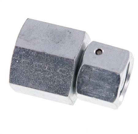 10S & G1/2'' Zink plated Steel Straight Swivel with Female Threads for Pressure Gauges 630 bar NBR Sealing Cone ISO 8434-1