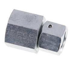 10S & G1/2'' Zink plated Steel Straight Swivel with Female Threads for Pressure Gauges 630 bar NBR Sealing Cone ISO 8434-1