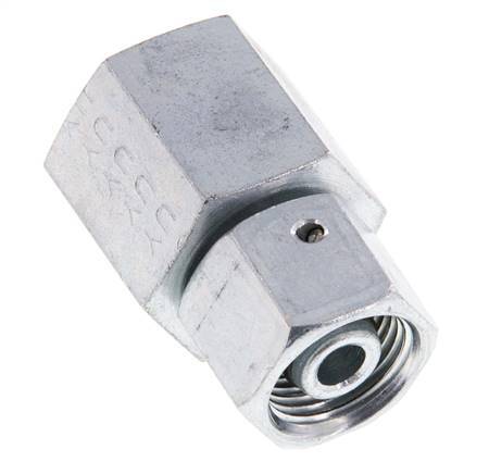 10S & G1/2'' Zink plated Steel Straight Swivel with Female Threads for Pressure Gauges 630 bar NBR Sealing Cone ISO 8434-1