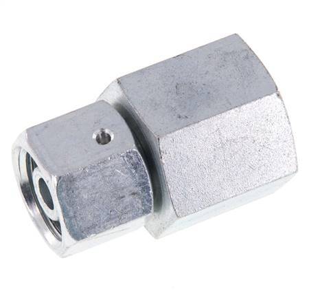 10S & G1/2'' Zink plated Steel Straight Swivel with Female Threads for Pressure Gauges 630 bar NBR Sealing Cone ISO 8434-1