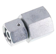 10S & G1/2'' Zink plated Steel Straight Swivel with Female Threads for Pressure Gauges 630 bar NBR Sealing Cone ISO 8434-1