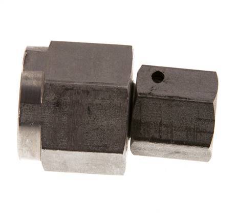 8S & G1/2'' Stainless Steel Straight Swivel with Female Threads for Pressure Gauges 630 bar FKM Sealing Cone ISO 8434-1