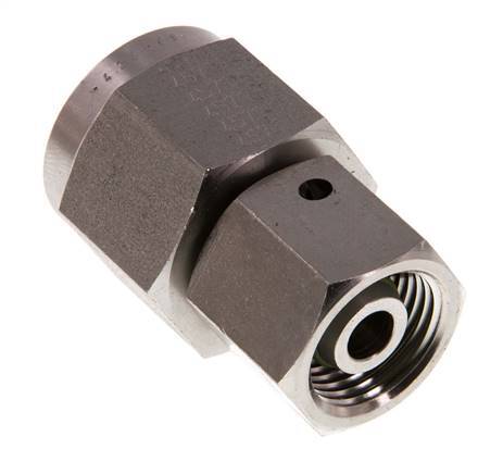 10S & G1/2'' Stainless Steel Straight Swivel with Female Threads for Pressure Gauges 630 bar FKM Sealing Cone ISO 8434-1