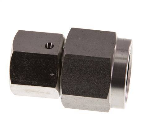 10S & G1/2'' Stainless Steel Straight Swivel with Female Threads for Pressure Gauges 630 bar FKM Sealing Cone ISO 8434-1