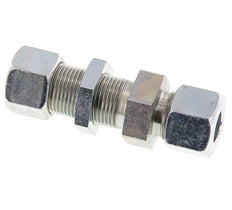 12S Zink plated Steel Straight Cutting Fitting Bulkhead 630 bar ISO 8434-1