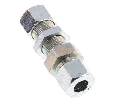 12S Zink plated Steel Straight Cutting Fitting Bulkhead 630 bar ISO 8434-1