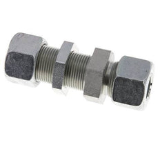 16S Zink plated Steel Straight Cutting Fitting Bulkhead 400 bar ISO 8434-1