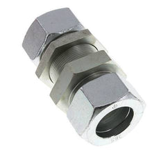 38S Zink plated Steel Straight Cutting Fitting Bulkhead 315 bar ISO 8434-1