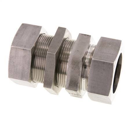 42L Stainless Steel Straight Cutting Fitting Bulkhead 160 bar ISO 8434-1